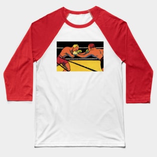 Vintage Art Deco Sports Boxing with Boxers in the Ring Baseball T-Shirt